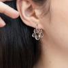 Clear Flower Hoop Earring