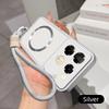 For Infinix Note 40 Pro 4G For Magsafe Wireless Charging Case For Infinix Note 40 Pro 4G With Chain PU Lambskin Cover