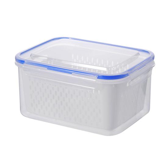 Lebensmittelaufbewahrungsbehälter für den Kühlschrank Obstaufbewahrungsbox mit herausnehmbarem Sieb Kühlschrankorganizer für Salat Beeren Gemüse Frische