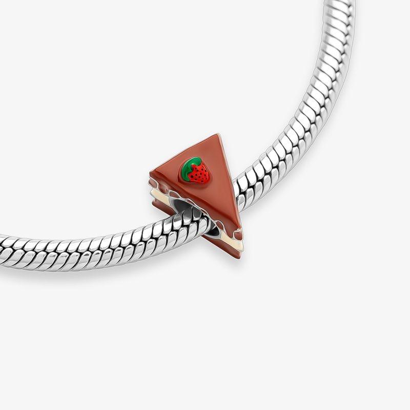 Latest Copper Love Rubik'S Cube Cake Cup Battery Charm Pendant Bead Fit For Original Bracelet Diy Women'S Boutique Jewelry