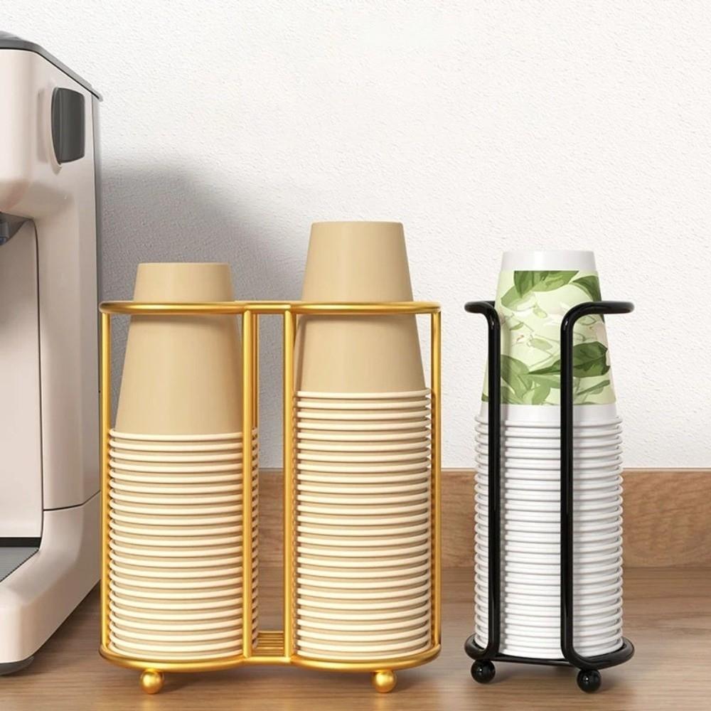 Rust-Proof Disposables Cups Picker Stainless Steel Paper Cup Organizer Cup Storage Rack  Household