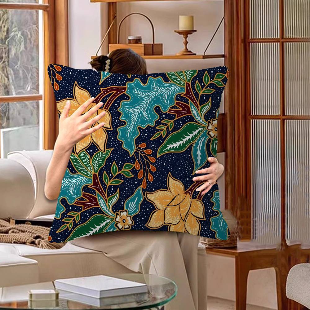 Badik Indonesia Batik Design Pillow Anime Pillow Sofa Bed Head Pillow Cover Cushion Cover 45x45 Cm Fashion