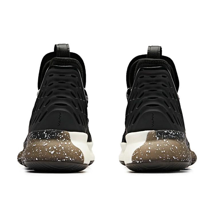 New Anta GRAND AIR 2 Anti-Slip Wear-Resistant Low-Top Basketball Shoes Black White 91931180-2