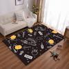 Cartoon Lazy Egg Gudetama Black Carpet with Fun Patterns Design Suitable for Use As an Anti-slip for Living Room Bedroom Sofas