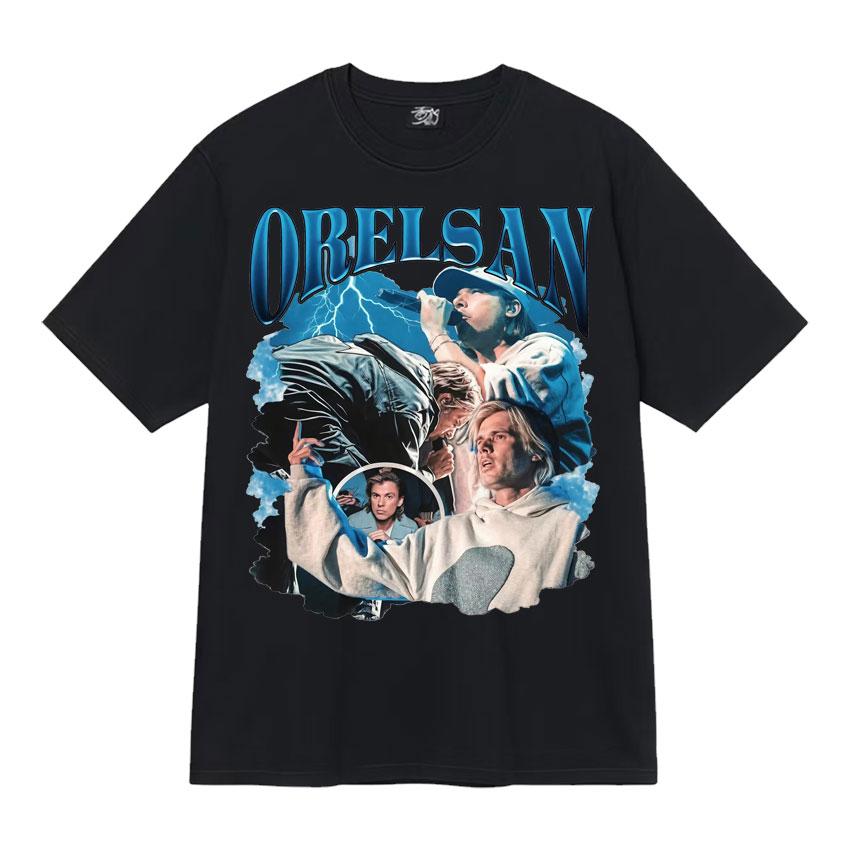 Rapper Orelsan Gothic Graphics Print Tshrit Unisex Women Streetwear Casual Aesthetic Clothing Oversized Loose Y2k Tshrits Teenagers