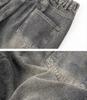 Yadu Unisex Retro Hong Kong Style Washed Denim Pants - Loose Straight Leg Casual Pants