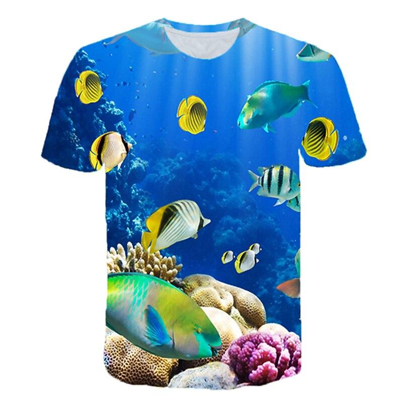 3D-Druck Sommer Frühling Sport Mode Streetwear Kinder Rundhals Lässig Täglich Outdoor Regular Oberteil