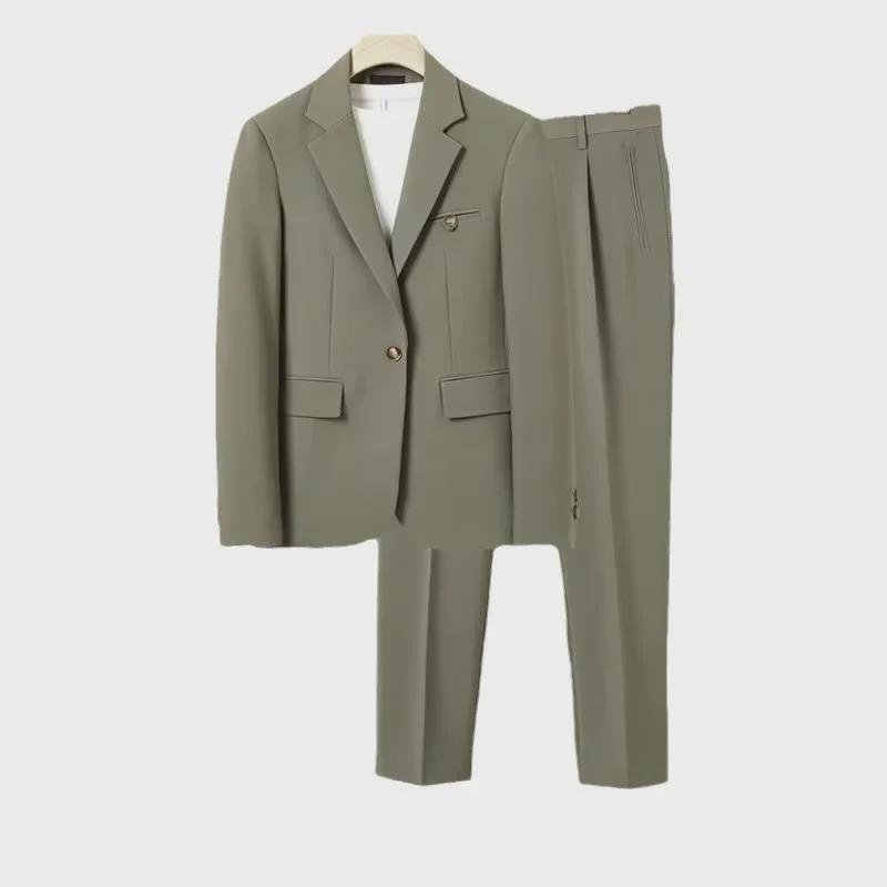 Men's Loose Korean Style Casual Suits - High-End Spring/Summer Jackets