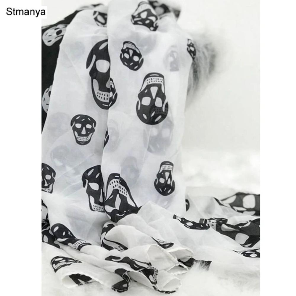 Women Chiffon Scarf 150*45cm thin style Scarfs Print Cat Star Leopard Shawls And Scarves Best Party gift 22009