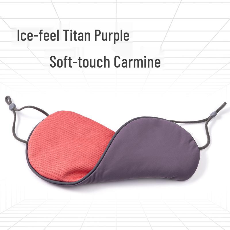 Double-Sided Adjustable Super Soft Ice Silk Cooling Sleep Mask - Breathable Blackout Eye Mask for Travel One Size