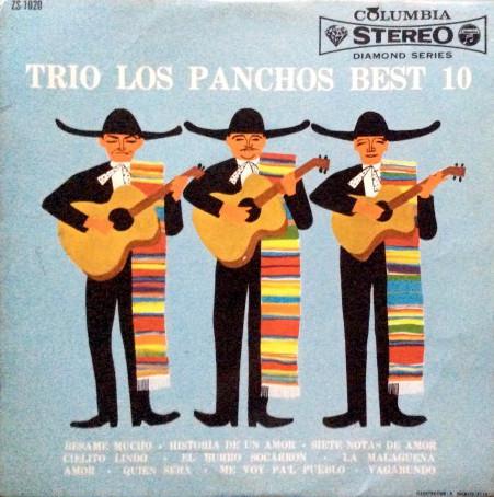 

10inch Record TRIO LOS PANCHOS - Best 10 ZS1020 COLUMBIA 1961 Japan Latin
