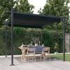 VidaXL Garden Gazebo with Retractable Roof 3x3 M Anthracite 318535