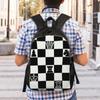 Custom Fashion Chess Backpacks Women Men Casual Bookbag for School College Chessboard Game Bags
