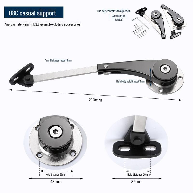 Adjustable Cabinet Door Support Rod with Japanese Oil Column Damping