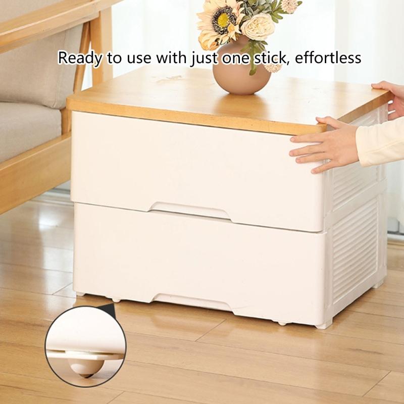 Practical Adhesive 360 Degree Rotating Wheels set Self Adhesive Caster Wheels for Storage Furniture & Small Appliances