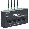 Fosi Audio PH04 4-Channel Headphone Amplifier, Stereo Audio Amplifier, Metal, Ultra-Compact, Portable Headphone Splitter, 3.5mm Female AUX