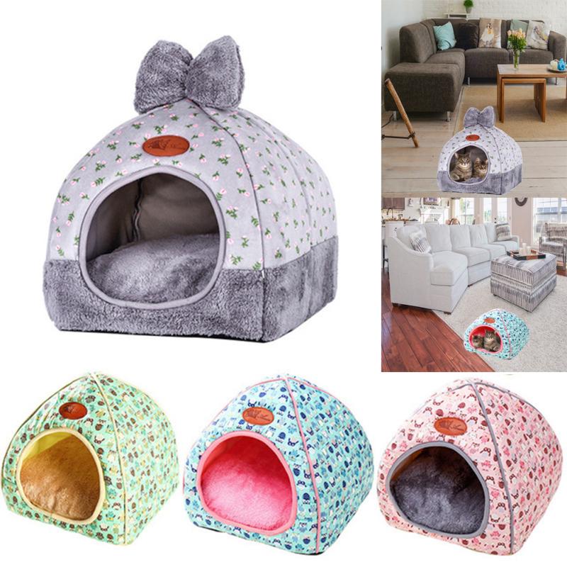 Cheap Pet Dog Bed Sofa Warming Dog House Soft Dog Nest Winter Kennel