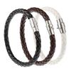 Trendy 1 Piece Women Men PU Leather Braided Fashion Accessories Magnetic Clasp Jewelry Bracelet