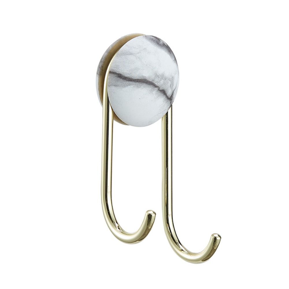 

Walnut Wood Grain Stainless Steel Wood Grain Hook Black/Gold/Silver Sticky Hook Kitchen gold-Stone Pattern