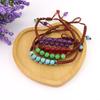 Bohemian Hand-Woven Round Bead Natural Stone Crystal Double Row Woven Couple Bracelet B102