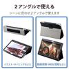 ELECOM LAVIE Tab E TE710(KAW) Flap Cover Soft Leather 2 Angle Black