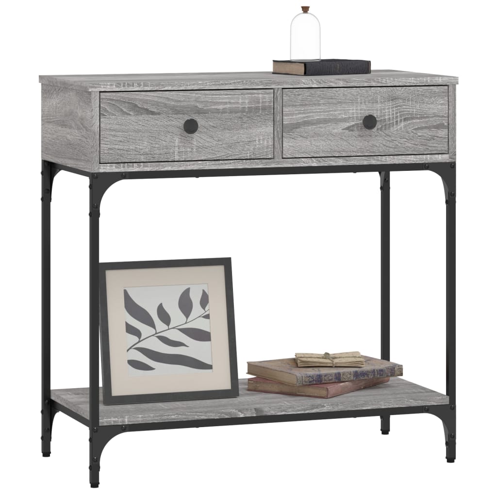 Console Table Grey Sonoma 75 x 34.5 x 75 cm Particleboard
