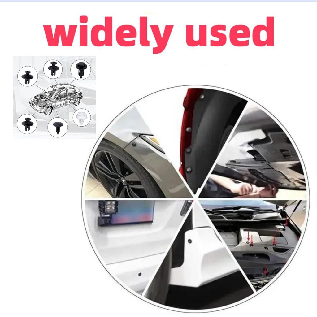 100 Pcs Bumper Clips Car Clips Plastic Rivets Fasteners Push Retainer Kit With Sizes Auto Push Pin Rivets Set