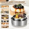 2Pcs Steamer Basket 304 Stainless Steel Vegetable Steamer Basket with Handle Legs Steaming Basket Practical Pot Steamer Basket