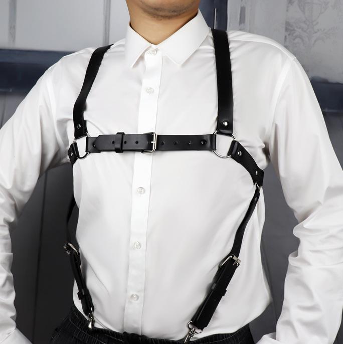 Ανδρική Καθημερινή Ζώνη με Τιράντες - Στυλάτο Αξεσουάρ Μέσης