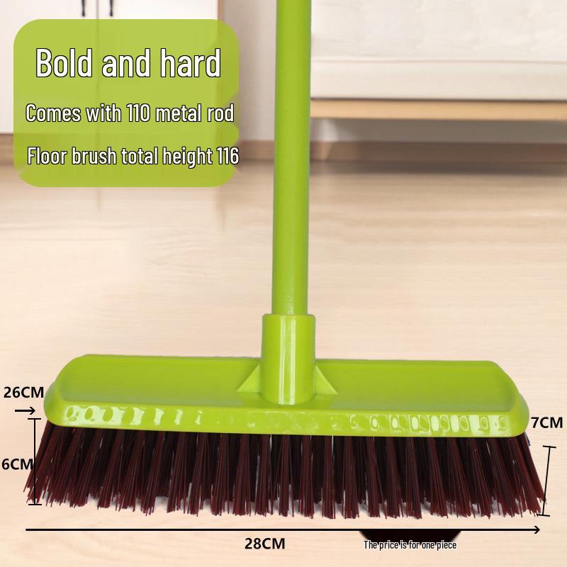 Durable Long-Handle Bathroom Corner Brush with Hard Bristles for Tile and Floor Cleaning