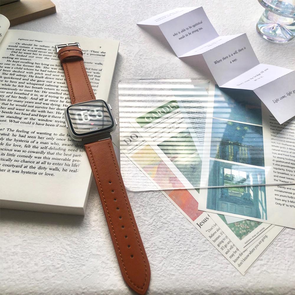 

Ремешки для часов, кожаный ремешок для часов Fitbit Sense, браслет для Fitbit Versa 4 3 2, браслет для женщин и мужчин, аксессуары для часов