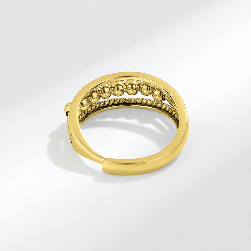 European and American New Micro-bead Rotating Ring Women's Ring Anti-stress Anxiety Women's Hand Jewelry