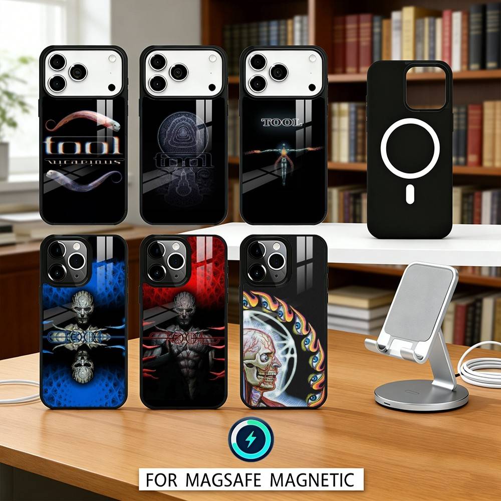 T-Tool Schism Band Phone Case For iPhone17,16,15,14,13,12,Pro,Max,Magnetic For Magsafe Wireless Charging