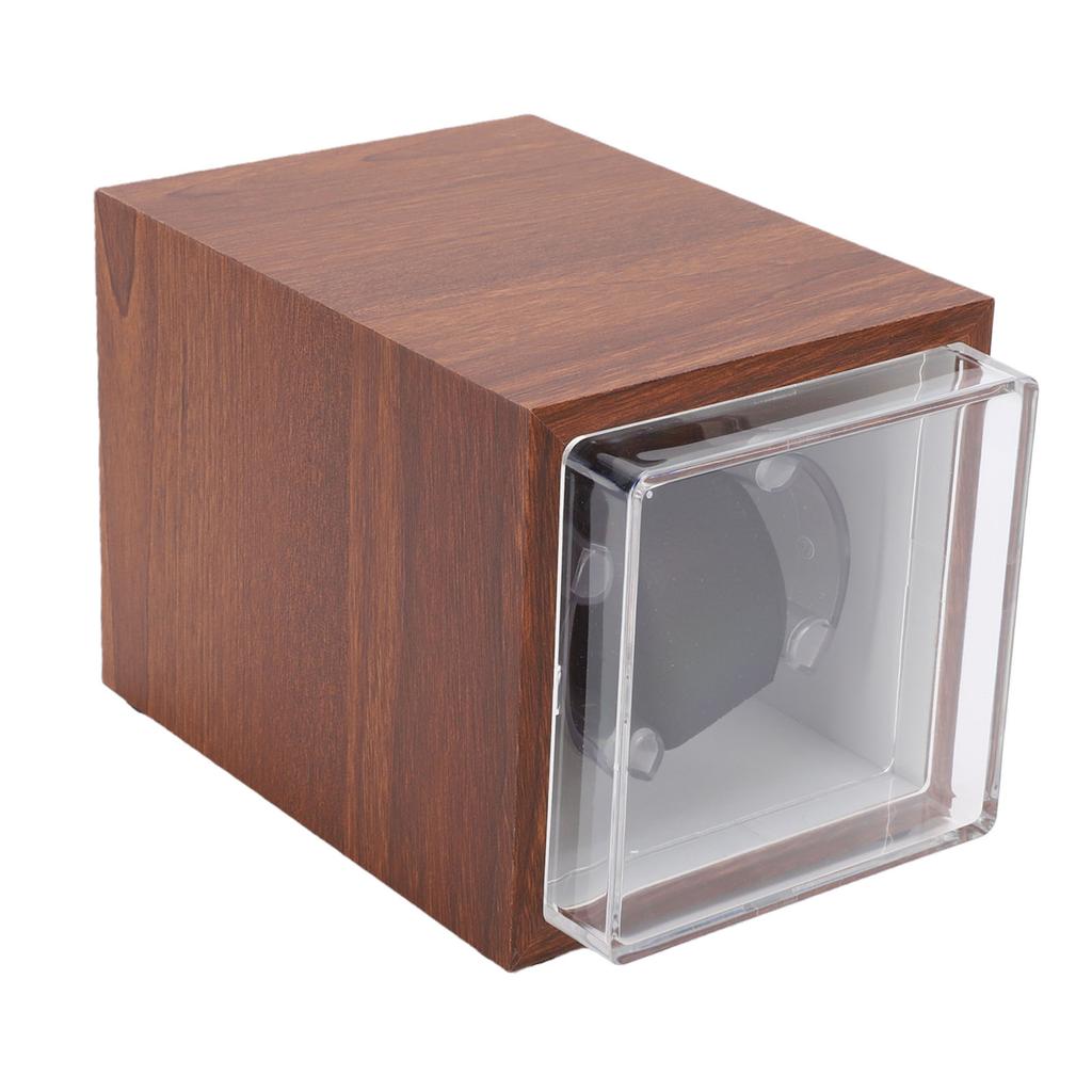 Single Watch Winder Anti Magnetic Automatic Mechanical Watch Winder Storage Box with LED Light for Men Birthday Gift