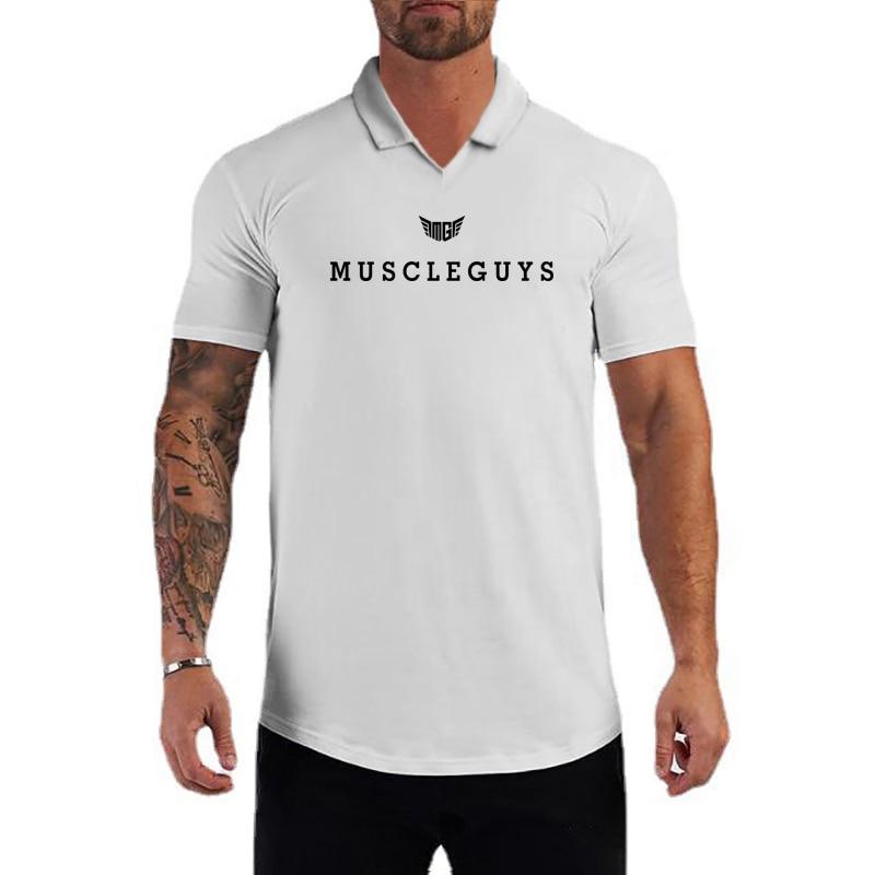Do The Work  Summer New Arrival Korean Version of The V-neck Personality Cotton Printed Men's Fashion Breathable Daily T-shirt