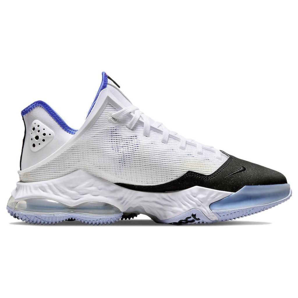 Nike LeBron 19 Low Black Toe Men Sneakers White Medium-Blue Siren-Red DH1270-100