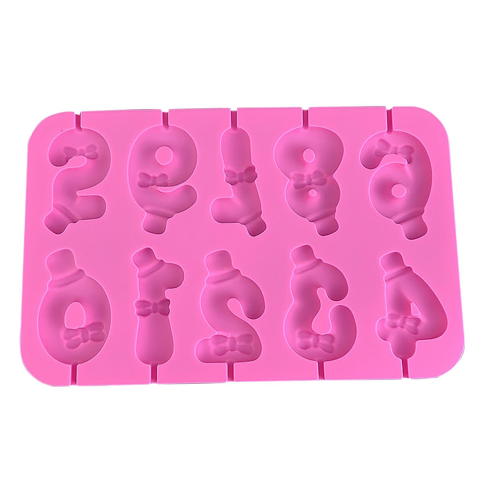 

0-9 digital lollipop silicone top hat chocolate cheese stick