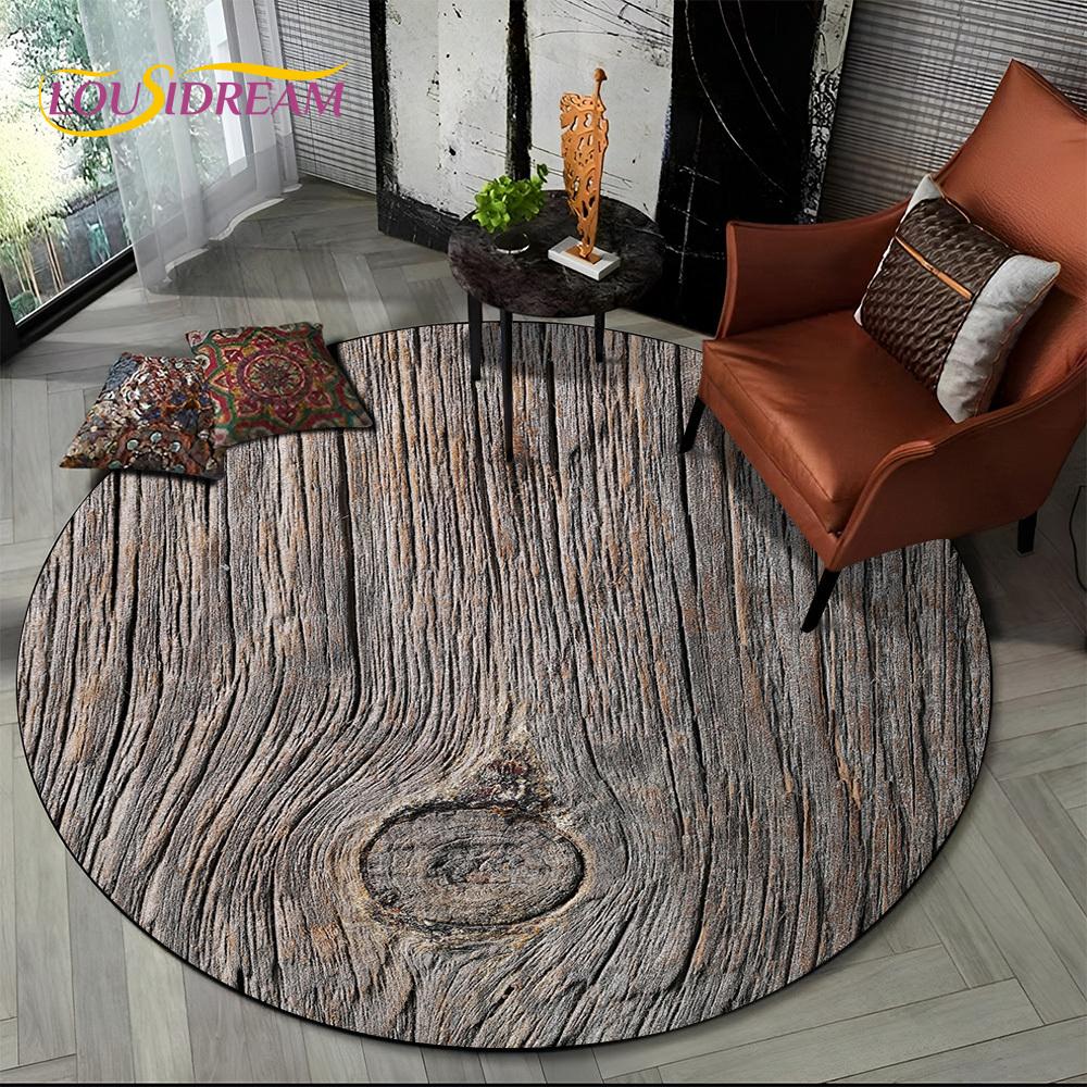 Latest 3D Color Wood Grain Lines Round Area Rug,Carpet Rug for Living Room Bedroom Sofa Child Playroom Decor,pet Non-slip Gift