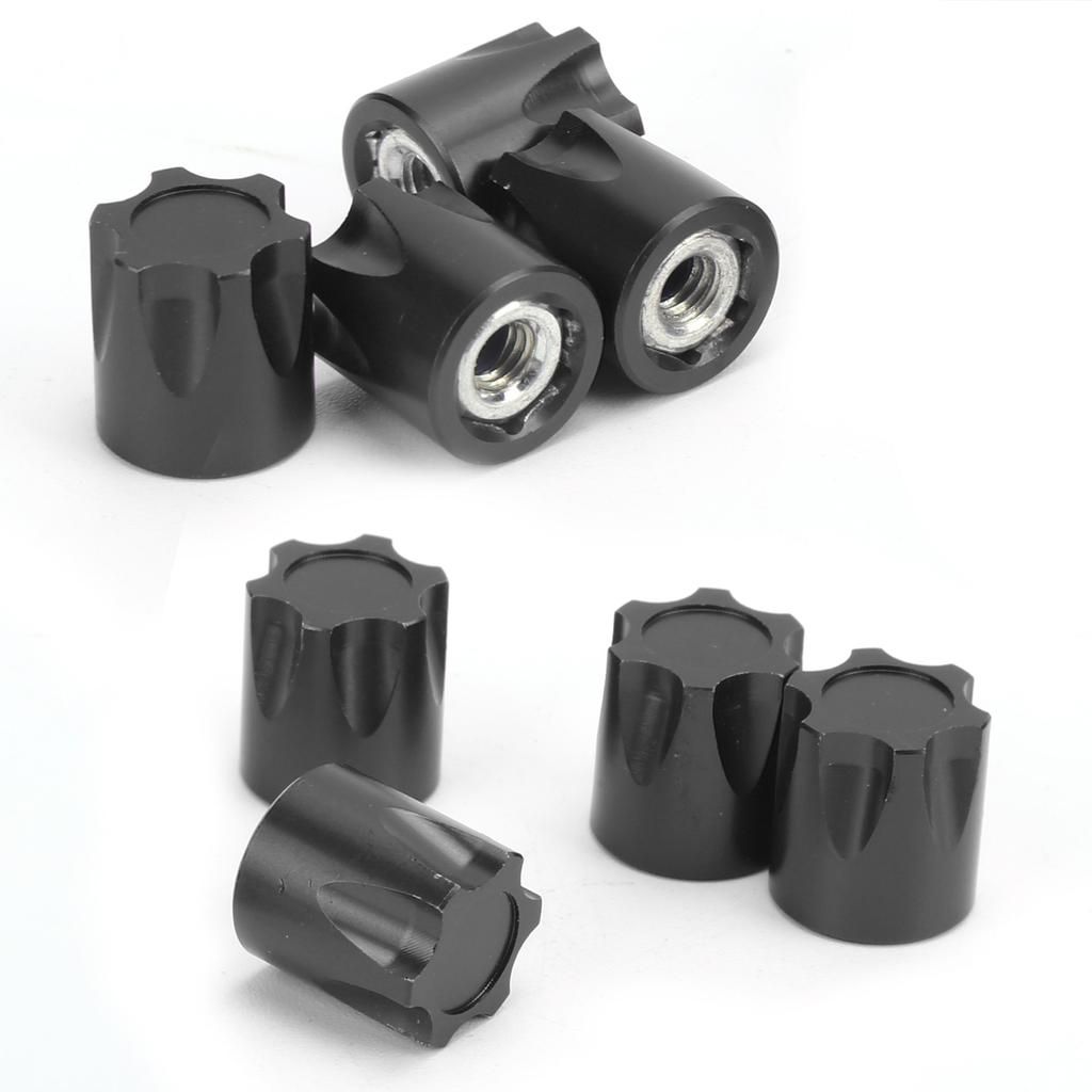 8pcs RC Wheel Rim Center Cap Adapter M4 Nut for Traxxas Hsp Axial Scx10 D90 1 10 RC CarBlack
