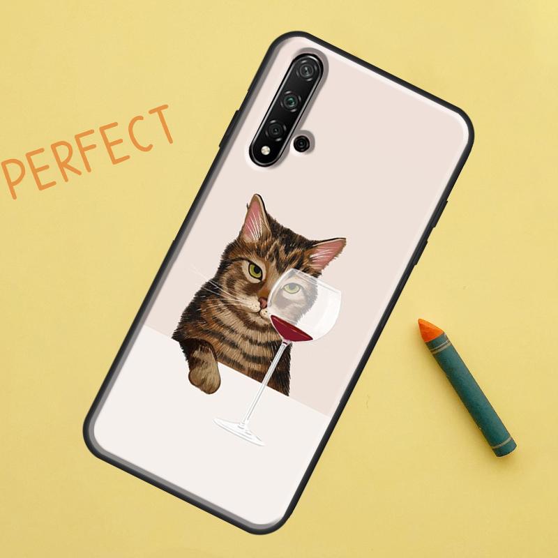 

Funny Cat Art For Huawei Nova 10 9 SE 11 Pro 12i 11i 8i Y60 Y70 Y90 Y61 Y91 Y72 Y73 P20 P40 P30 Lite Case Huawei P20 Lite