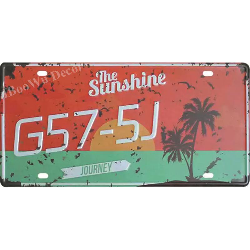 Popular City Plate Poster Vintage Wall Decor Worldwide Canada/London/Brazil Metal Tin Sign Plaques Poster 15x30cm