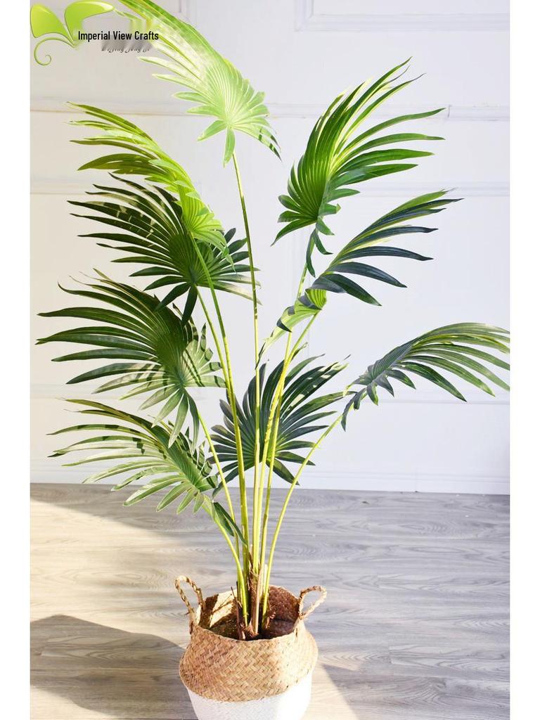 Artificial Fan Palm and Bamboo Floor-Standing Garden Decoration for Photography