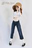 [Petite Marie] 13 DDS Compatible Okayama Processed Distressed 810 Length Wide Jeans Indigo Blue KOJIMA Processed Jeans Distressed Low Rise Jeans Wide