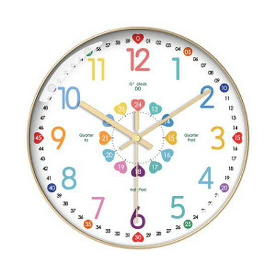 Children's Silent Cartoon Wall Clock for Early Education and Kindergarten Classrooms