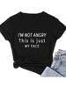 DANVOUY Wo V-Neck Cute Tees Funny Letter Printed T Shirt Graphic Tops