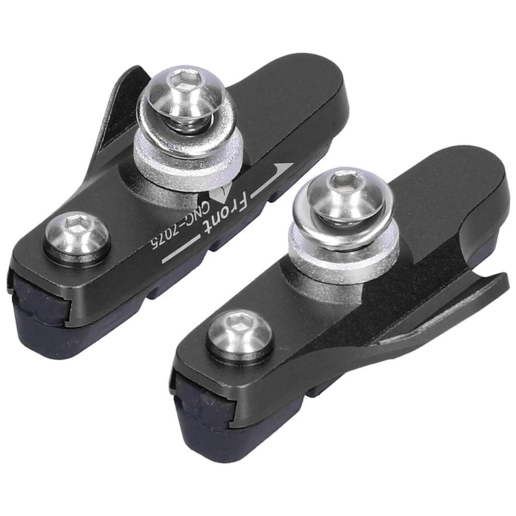 Road Bike Brakes Pads CBrake NoNoise NoSkid Rubber Blocks Replacement(Black )
