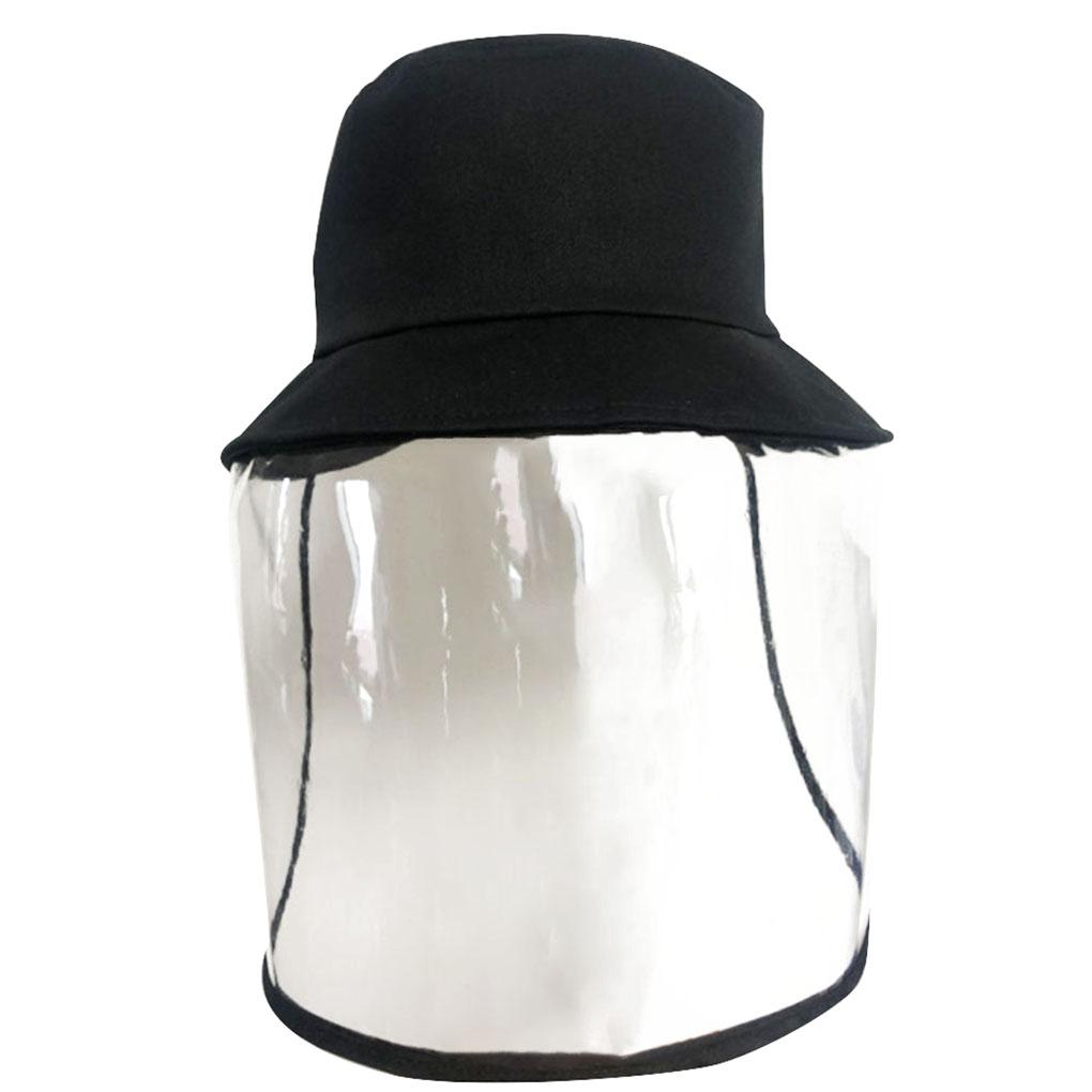 Bucket Hat Beach Sun Hat Fisherman Cap With Detachable Clear Facial Cover Hat