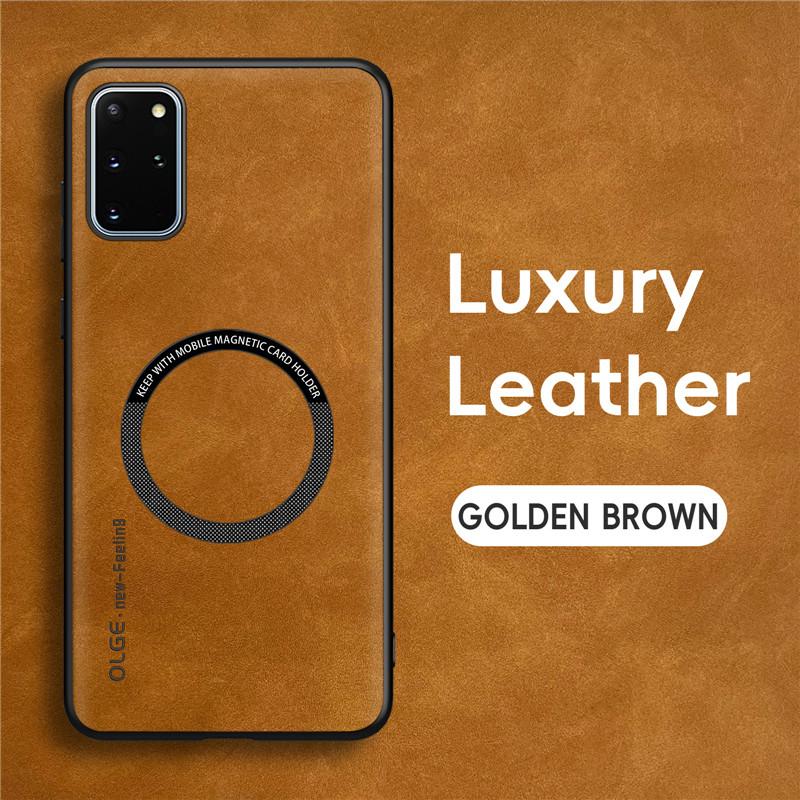 

Samsung Galaxy S20 Plus Ultra S20Plus S20Ultra Беспроводная зарядка Чехол для телефона Обложка Магнитный Ретро Кожаный Чехол For Galaxy S20 Ultra коричневый