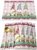 Happy Easter Placemats Set of 4 Bunny Tulip Pink Floral Heat Resistant Washable Farmhouse Place Mats for Dining Table Kitchen