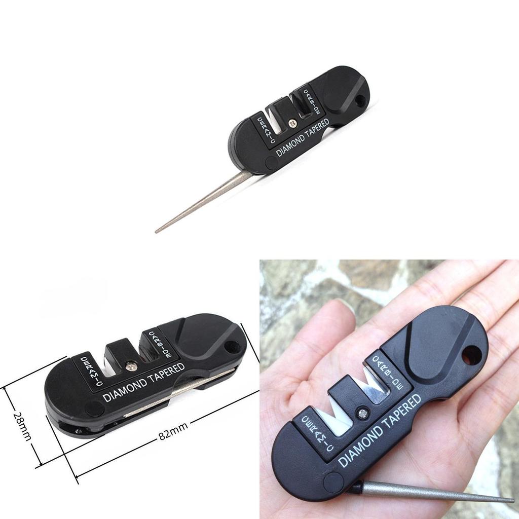 Multi Tool Knife Sharpener With Tungsten Steel Rod For Outdoor Camping And Hiking